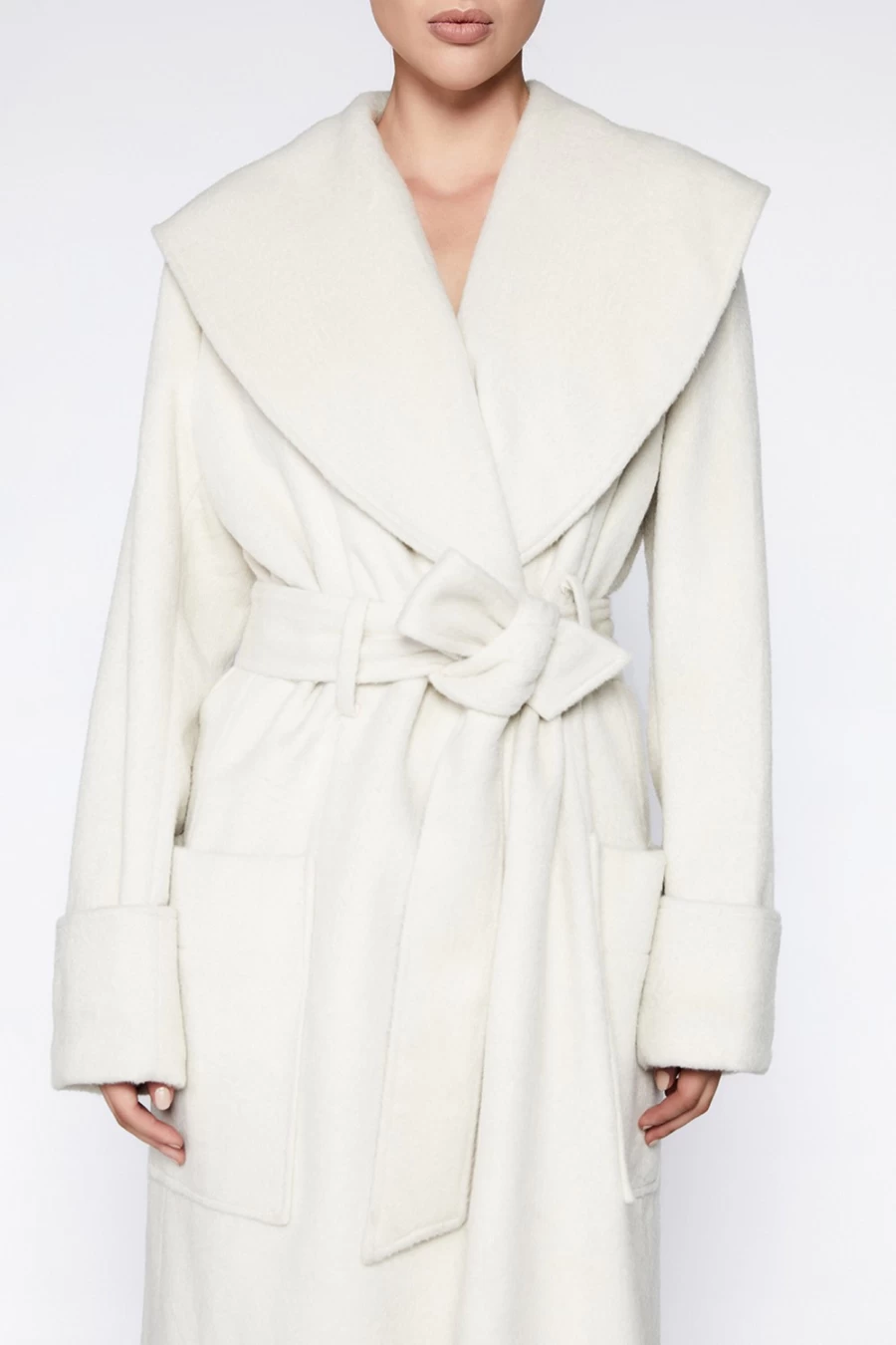 Bardot Women's Ivory Cedric Coat - Elegant Longline Outerwear for Winter