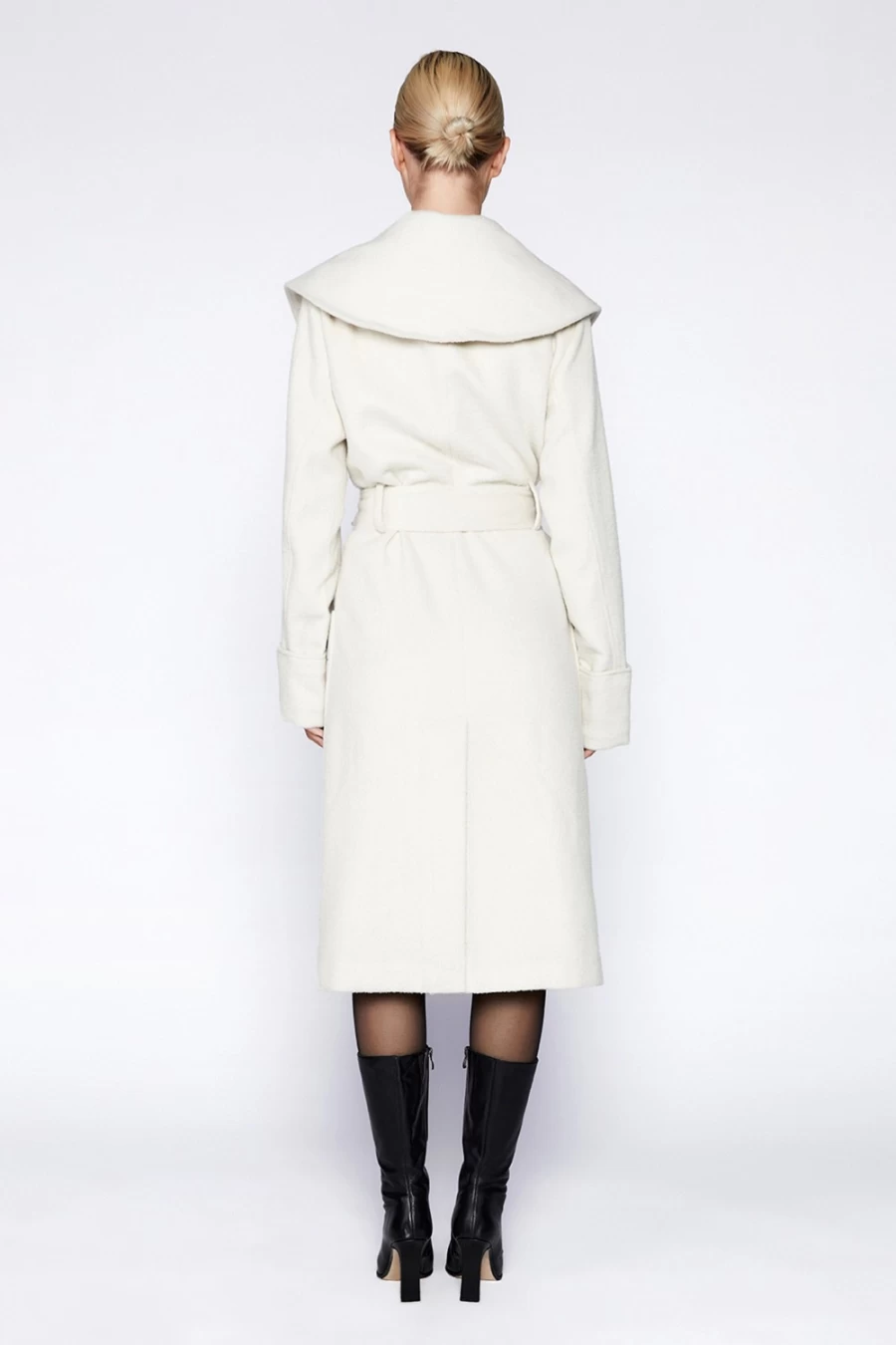 Bardot Women's Ivory Cedric Coat - Elegant Longline Outerwear for Winter