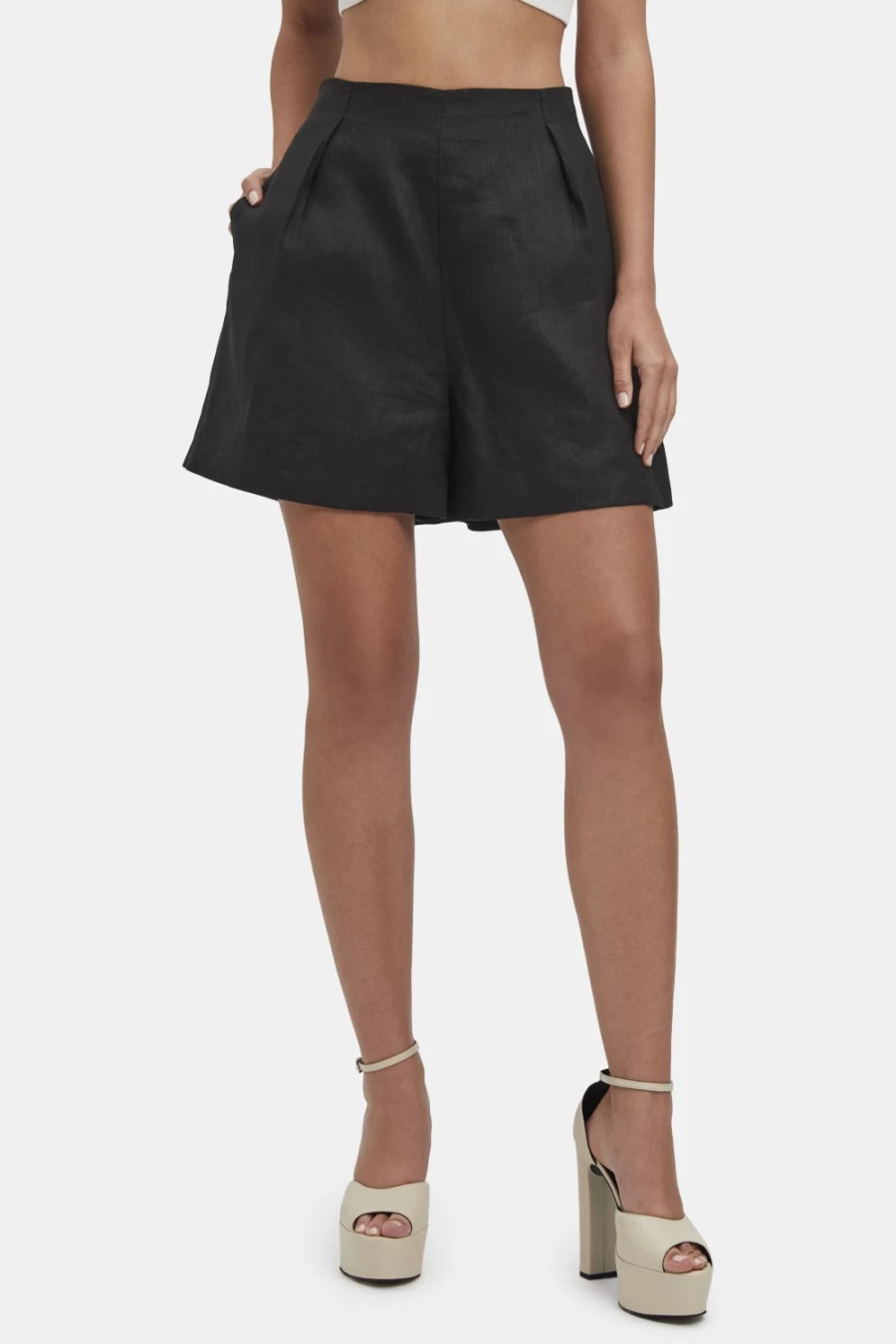 Bardot Women's Black Iris High Waisted Shorts - Stylish & Comfortable