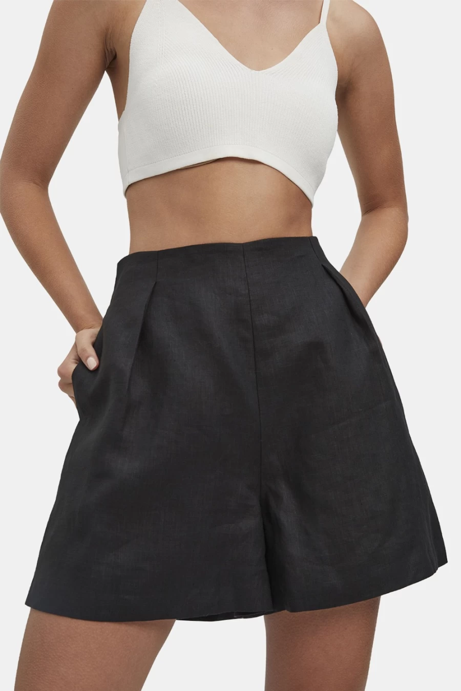 Bardot Women's Black Iris High Waisted Shorts - Stylish & Comfortable