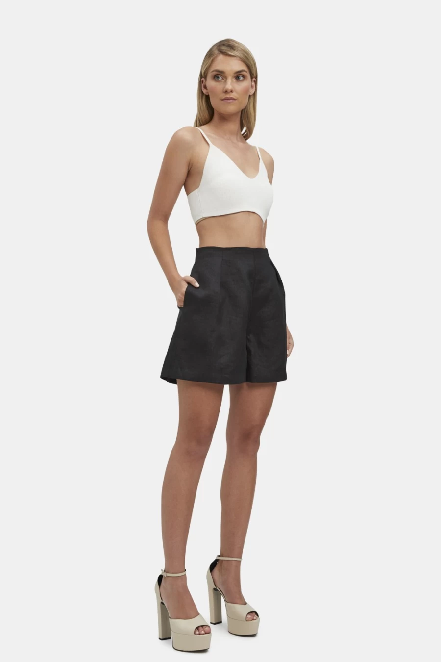 Bardot Women's Black Iris High Waisted Shorts - Stylish & Comfortable