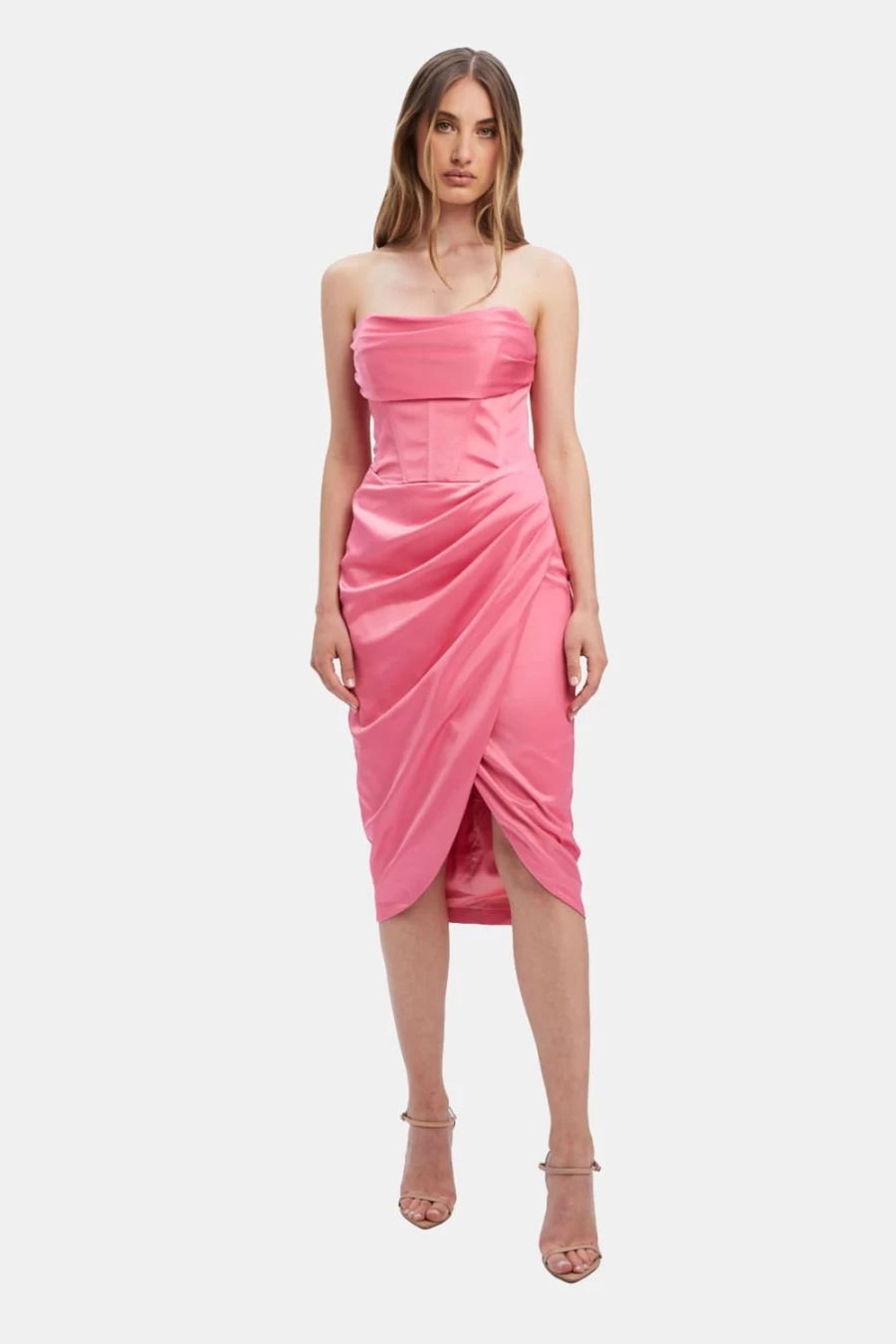 Bardot Women's Jamila Corset Dress in Petal Pink - Elegant Bodycon Style