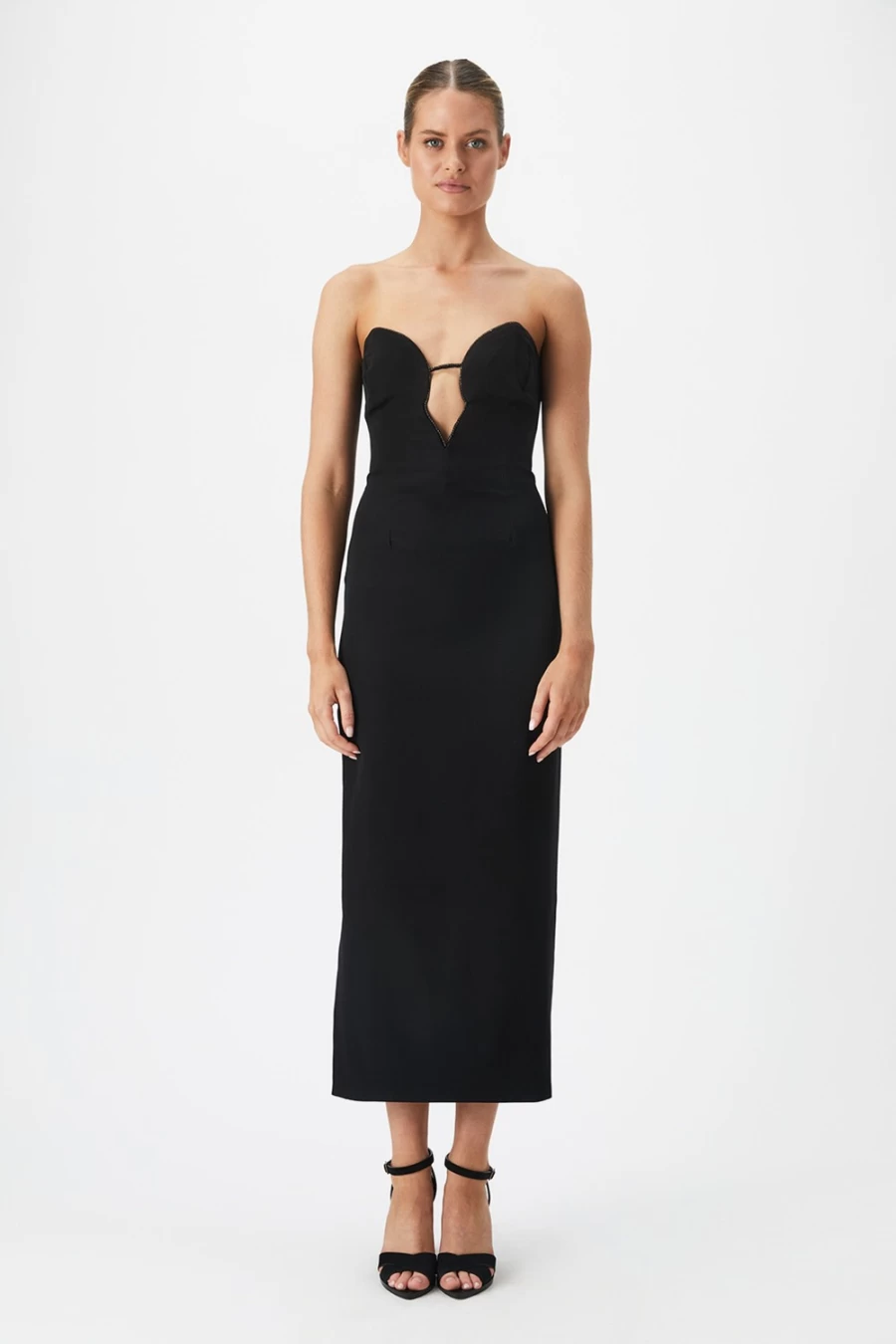 Bardot Women's Lilah Midi Dress in Black - Elegant Knee-Length Dress for Women