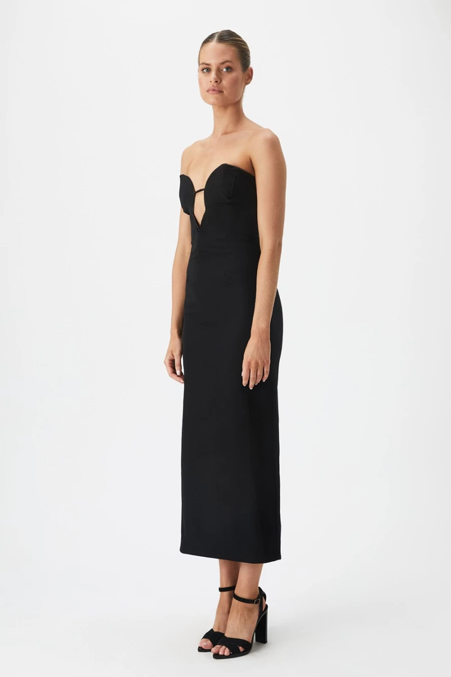 Bardot Women's Lilah Midi Dress in Black - Elegant Knee-Length Dress for Women