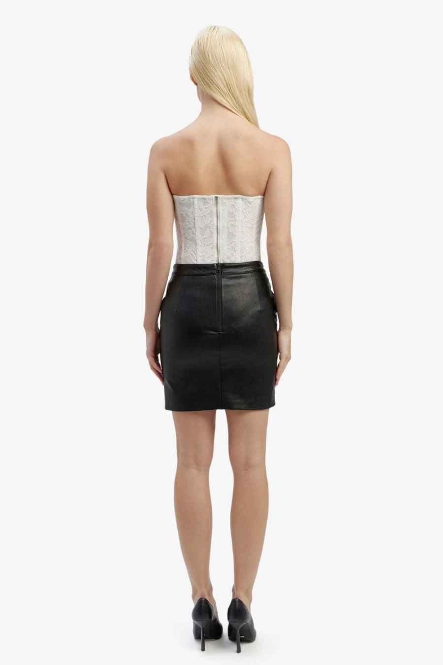Bardot Women's Black Alexis Vegan Leather Skirt - Stylish Faux Leather Mini Skirt