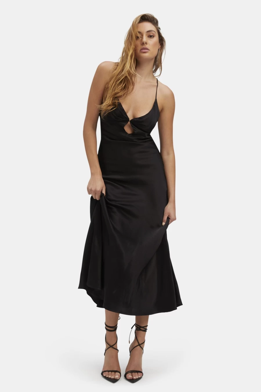 Bardot Women's Black Zuri Slip Dress - Elegant Nightwear & Loungewear