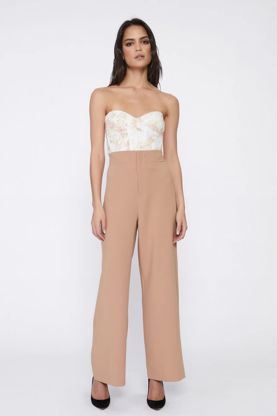 Bardot Women's High Waist Tan Pants - Anna Style for a Chic Look