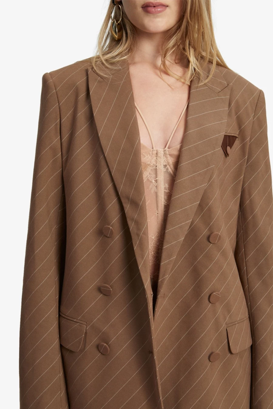 Bardot Women's Chest St Pin Stripe Classic Blazer - Timeless Tailored Jacket for Office & Formal Wear