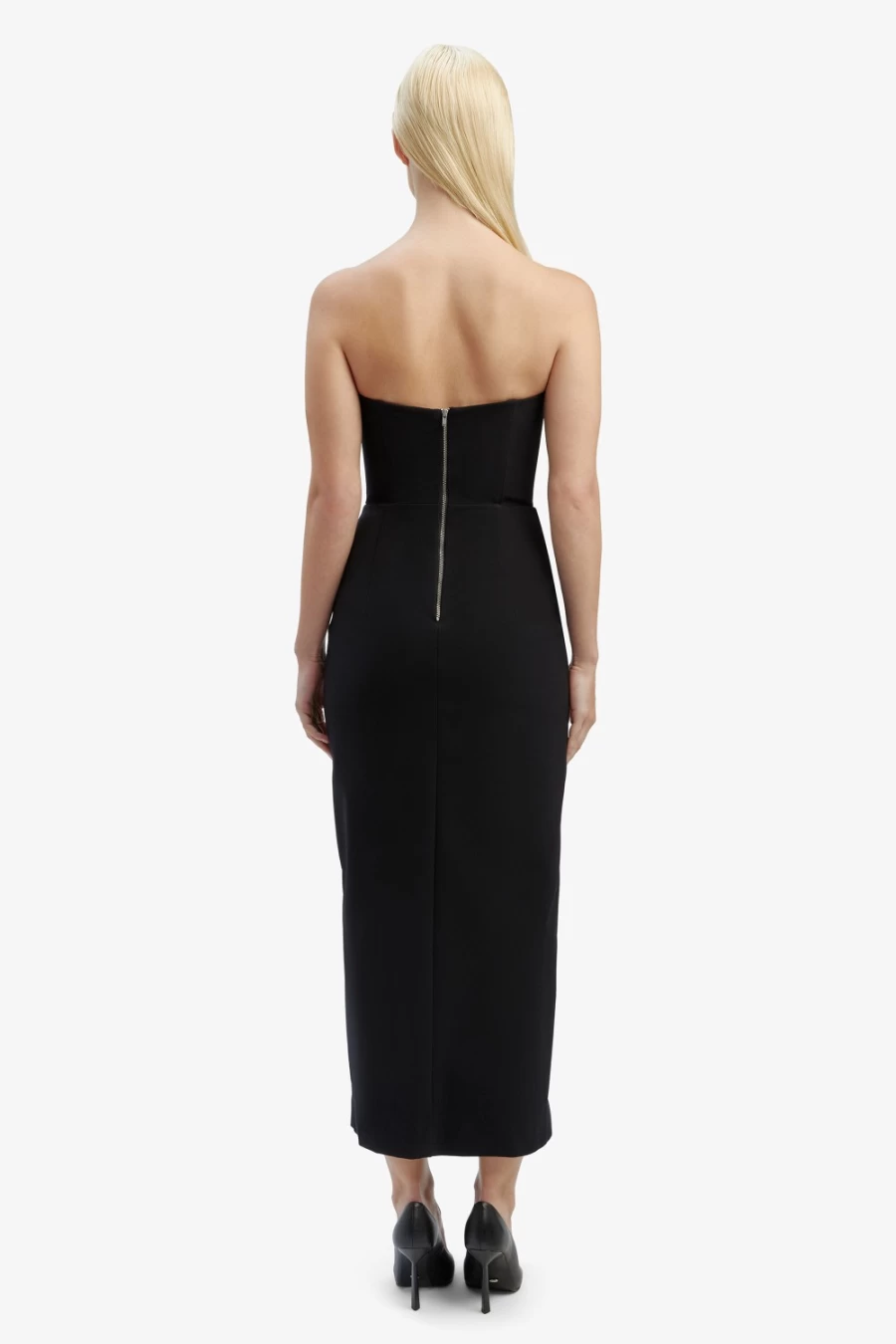 Bardot Women's Black Ambiance Midi Dress - Elegant Knee-Length Evening Gown