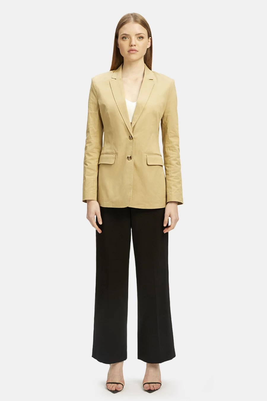 Bardot Women's Isidora Structured Blazer in Stone - Tailored Formal Jacket for Women