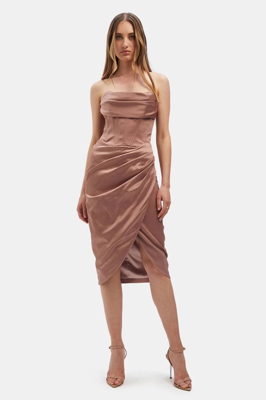 Bardot Women's Latte Jamila Corset Dress - Elegant Bodycon Style