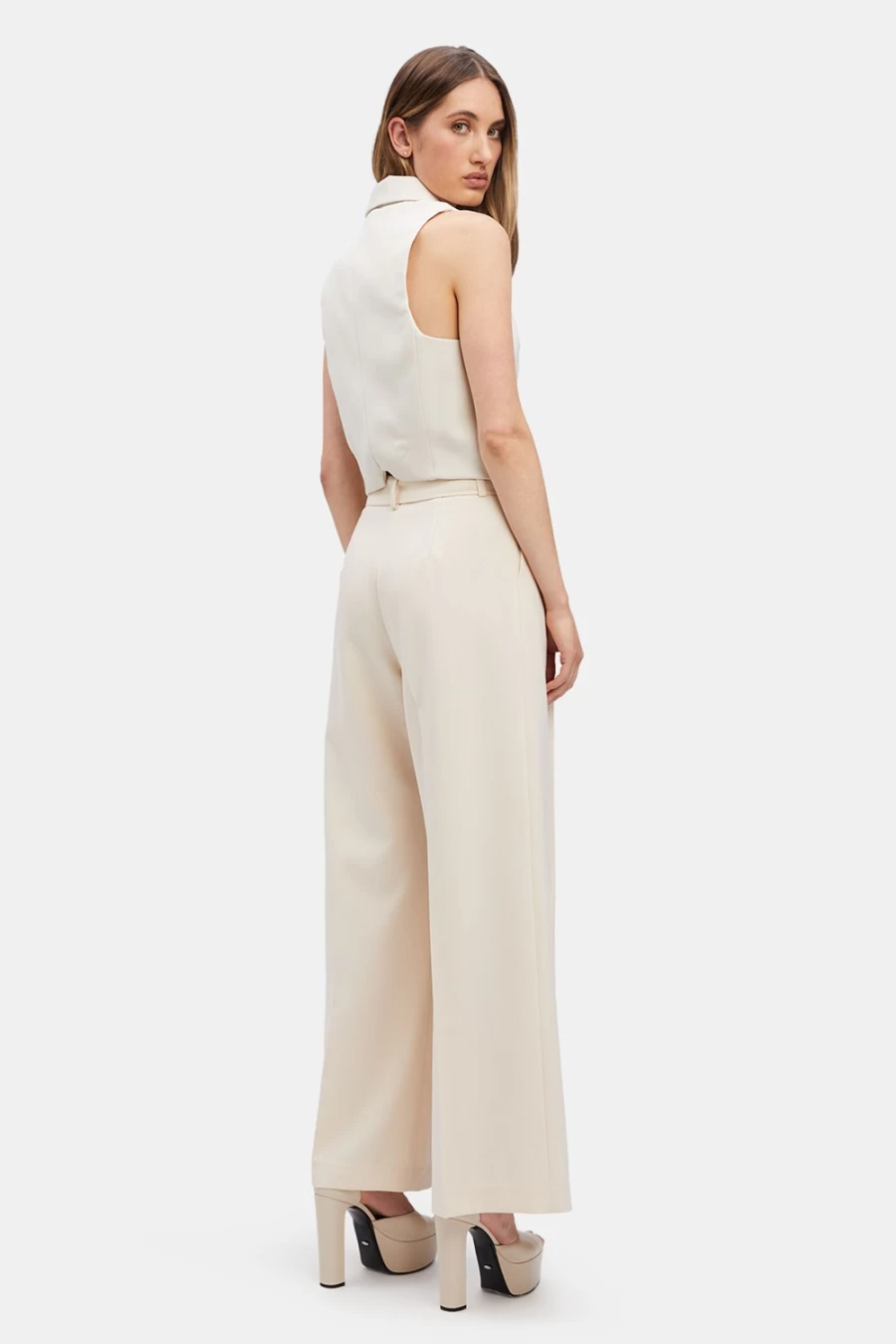 Bardot Women's Beige Rumour Pin Tuck Pants