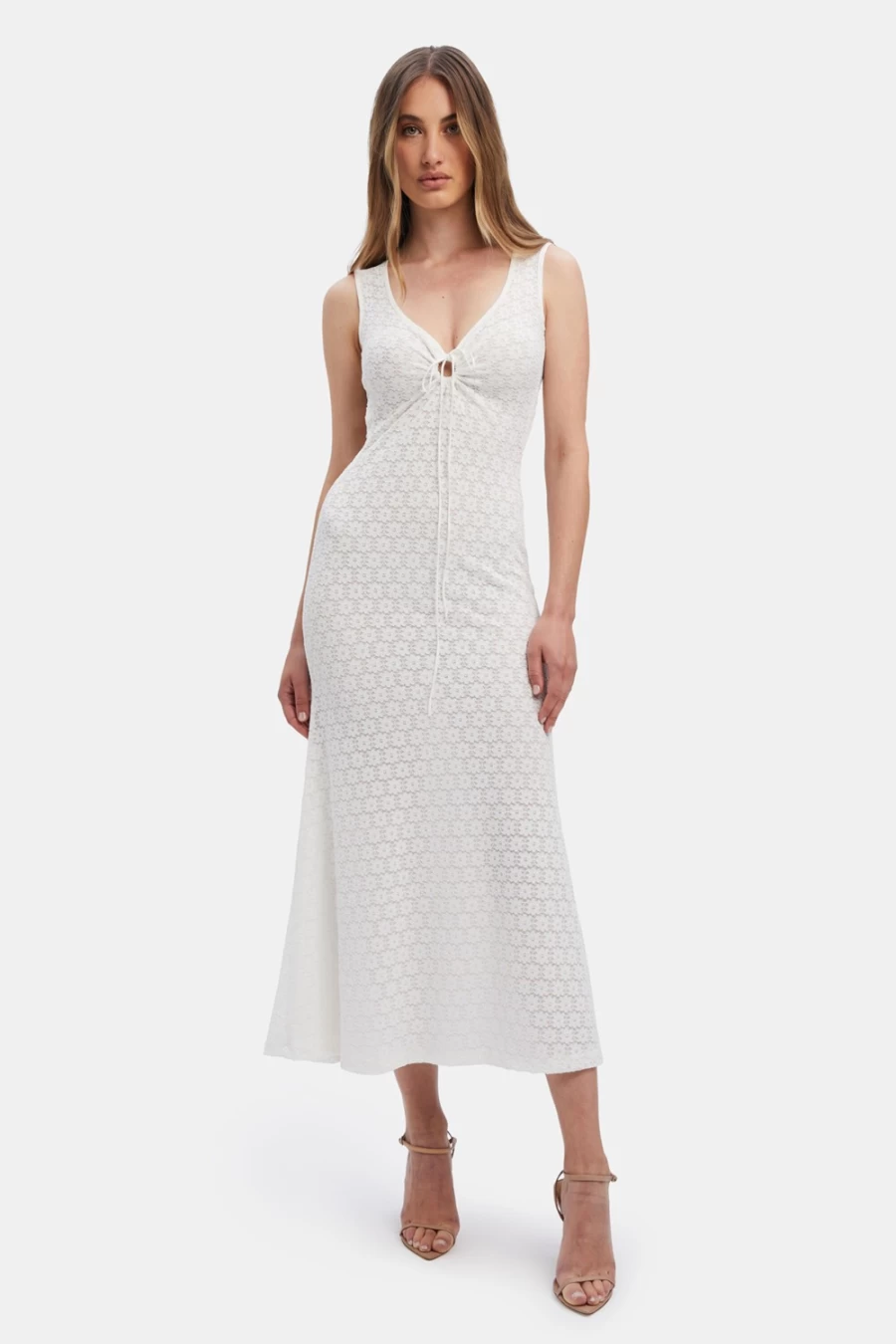 Bardot Women's Stina Midi Dress in Orchid White | Floral Summer Dress
