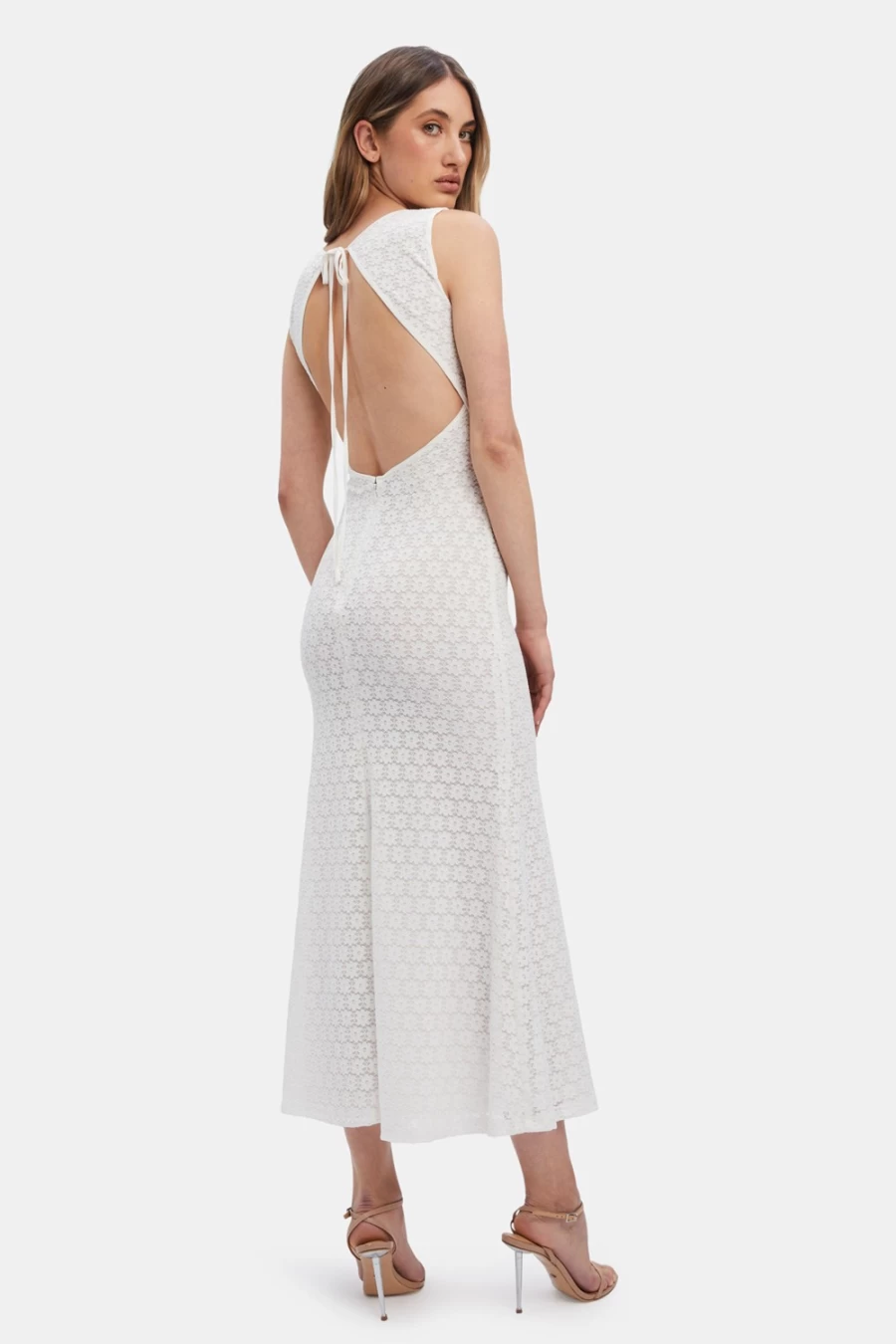 Bardot Women's Stina Midi Dress in Orchid White | Floral Summer Dress