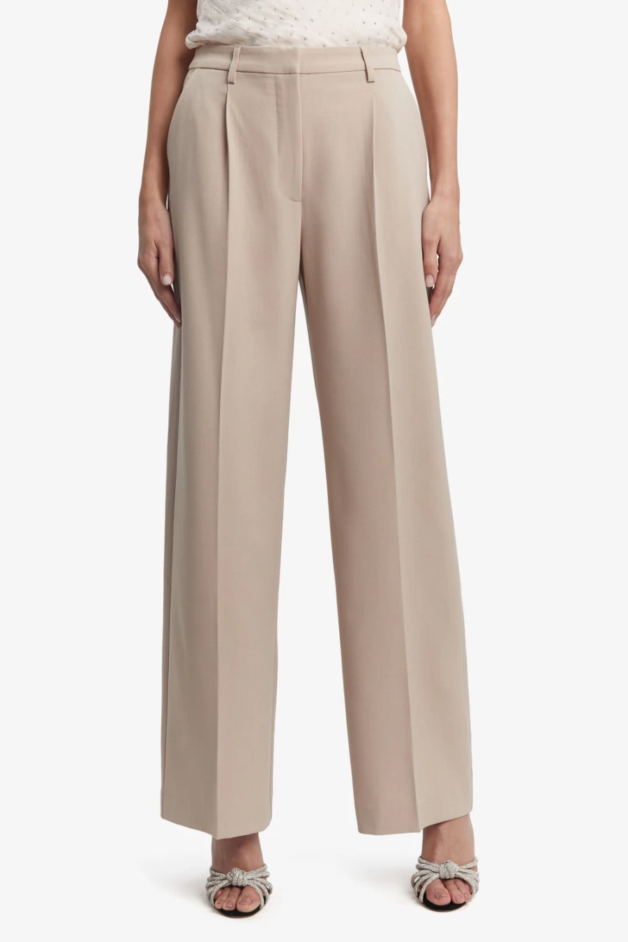 Bardot Women's Sloane Suit Pant in Sandstone - Tailored Formal Trousers