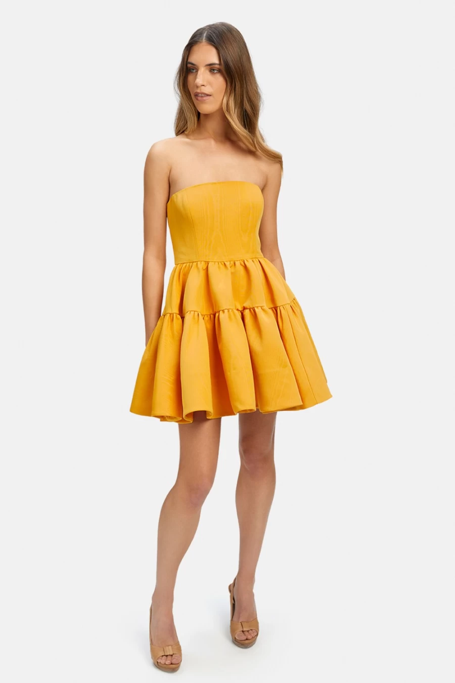 Bardot Women's Charlotte Mini Dress in Orange Fiz - Elegant Short Sleeve Party Dress
