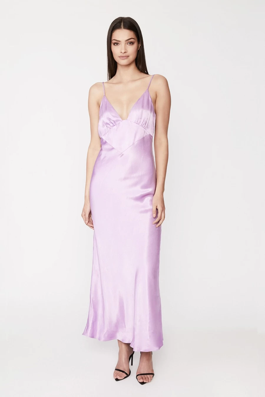 Bardot Women's Lilac Capri Slip Dress - Elegant Sleeveless Midi Dress