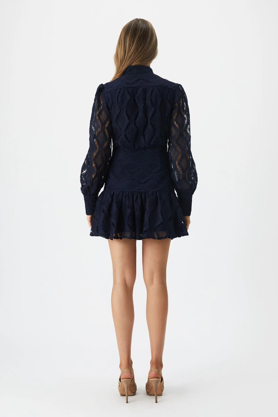 Bardot Women's Navy Remy Lace Dress - Elegant Lace Navy Blue Dress for Women