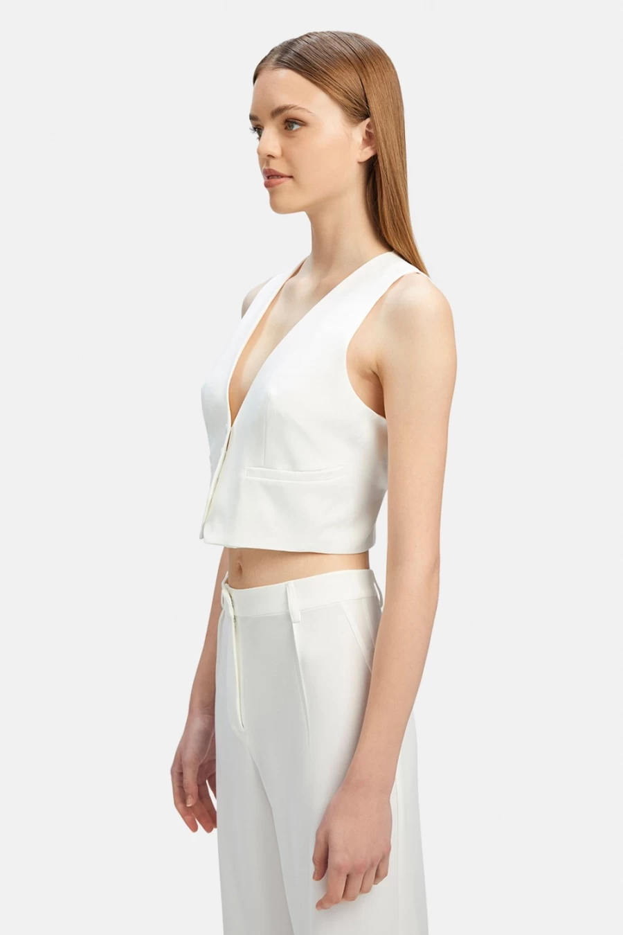 Bardot Women's Callista Ivory Vest - Elegant Sleeveless Top for Women
