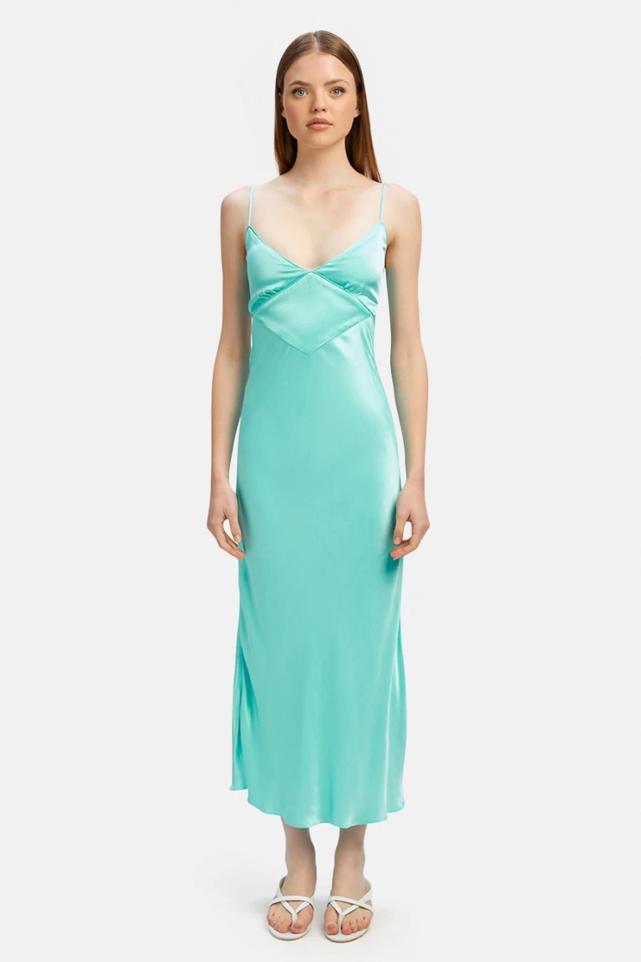 Bardot Women's Aqua Malinda Slip Dress - Elegant Sleeveless Nightgown