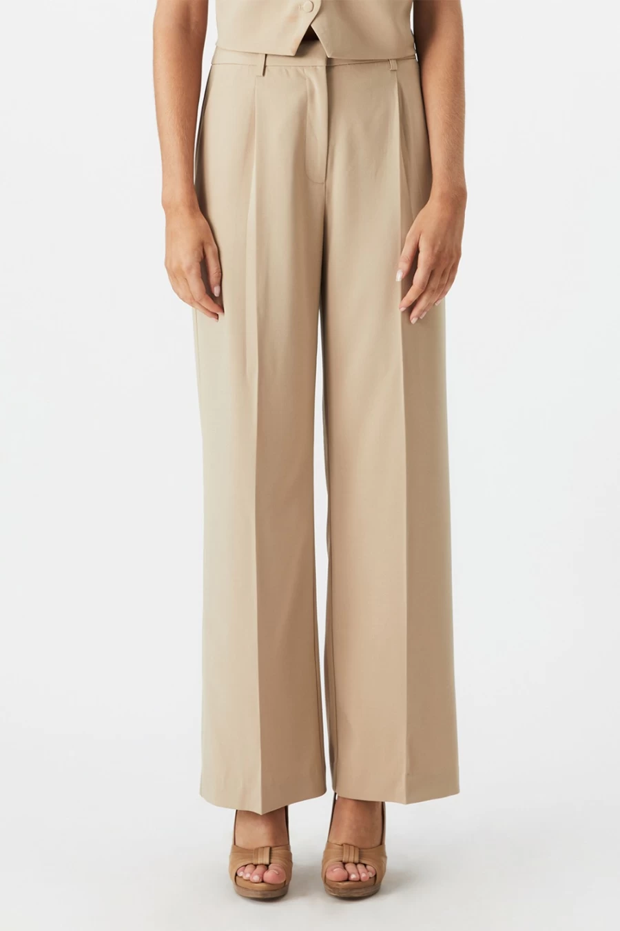Bardot Women's Callista Pant In Beige - High-Waisted Tailored Trousers for Women