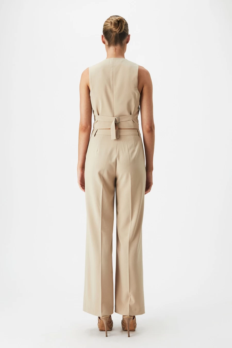 Bardot Women's Callista Pant In Beige - High-Waisted Tailored Trousers for Women
