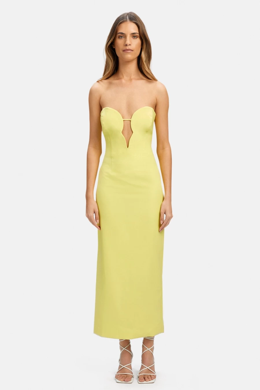 Bardot Women's Eleni Midi Dress in Sunshine - Flowy Summer Dress