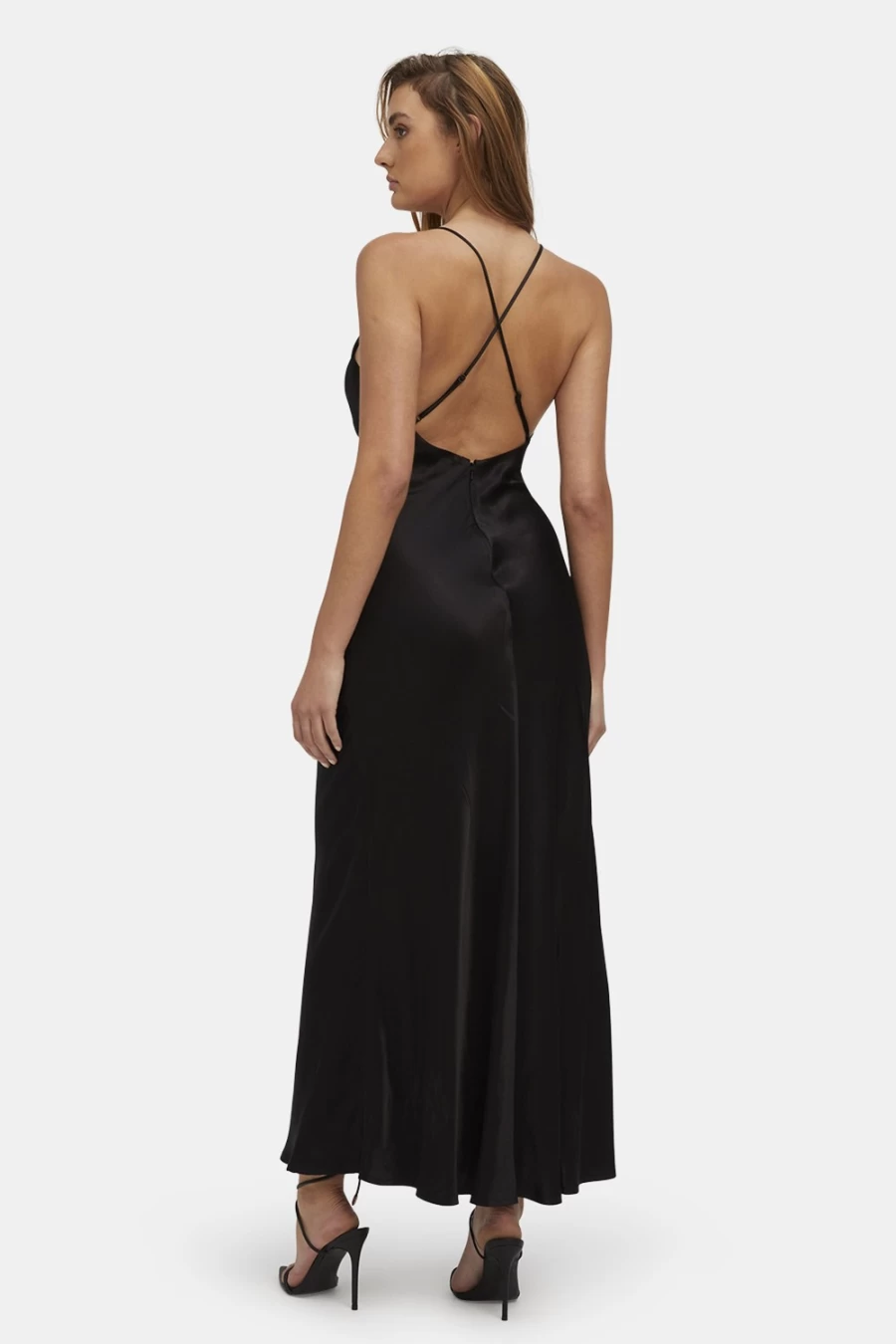 Bardot Women's Black Zuri Slip Dress - Elegant Sleeveless Evening Gown