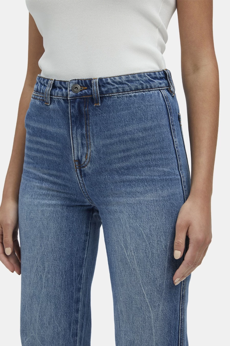 Bardot Women's Vintage Flare Leg Jean - Birkin High Waisted Bootcut Denim Pants