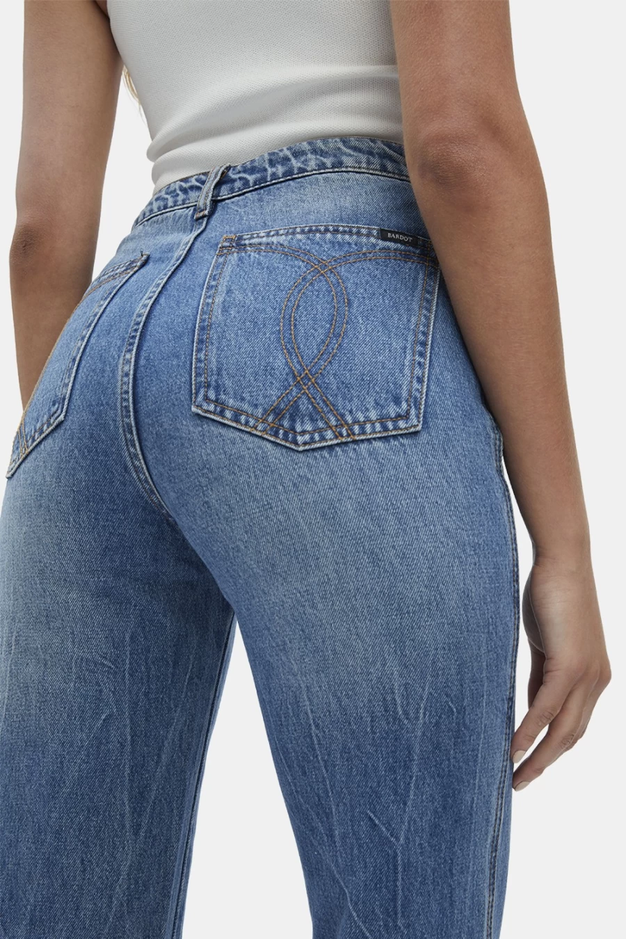 Bardot Women's Vintage Flare Leg Jean - Birkin High Waisted Bootcut Denim Pants