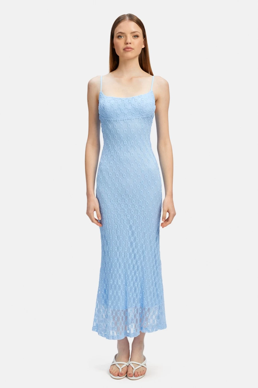 Bardot Women's Cornflower Mesh Midi Dress - Adoni Style