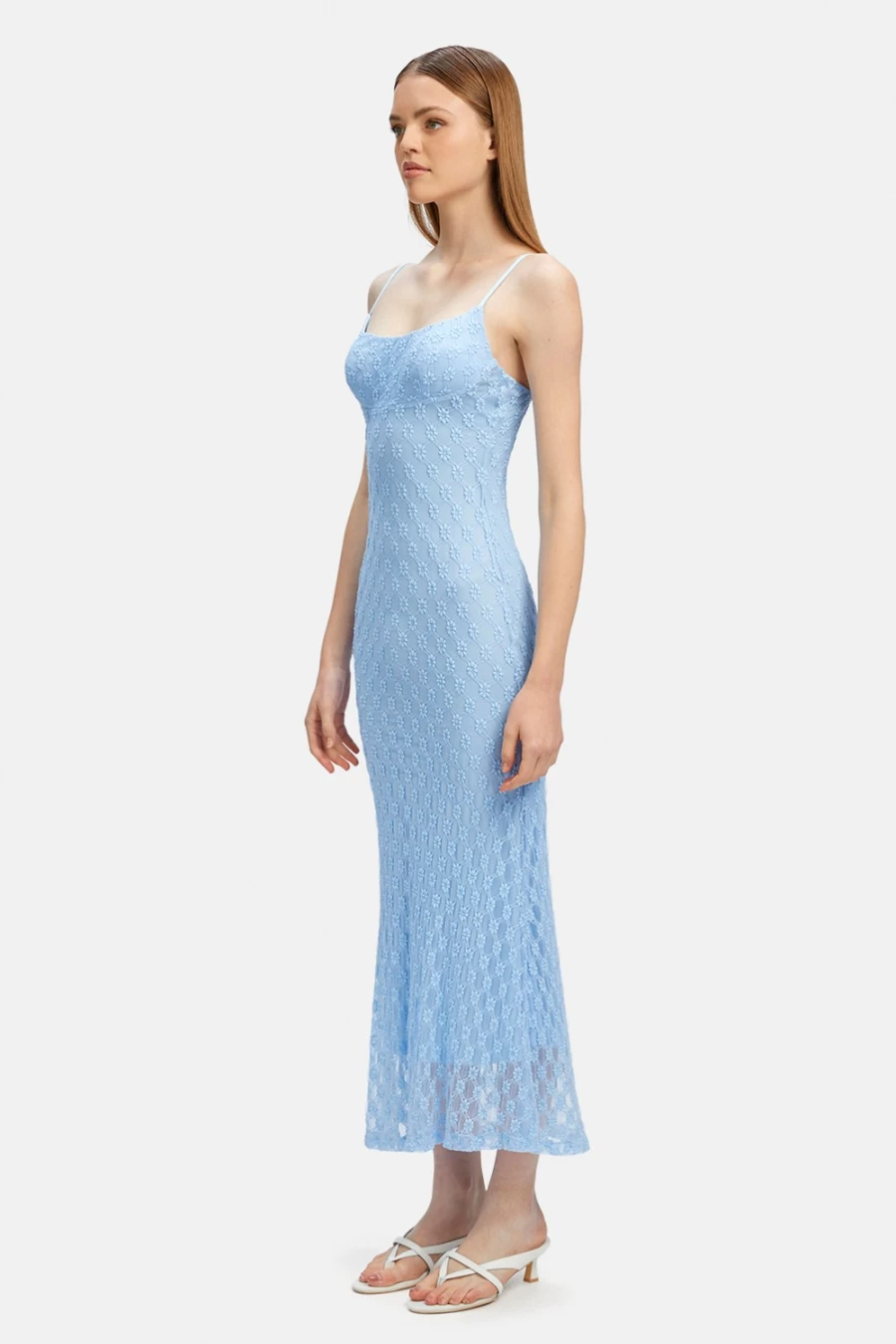 Bardot Women's Cornflower Mesh Midi Dress - Adoni Style