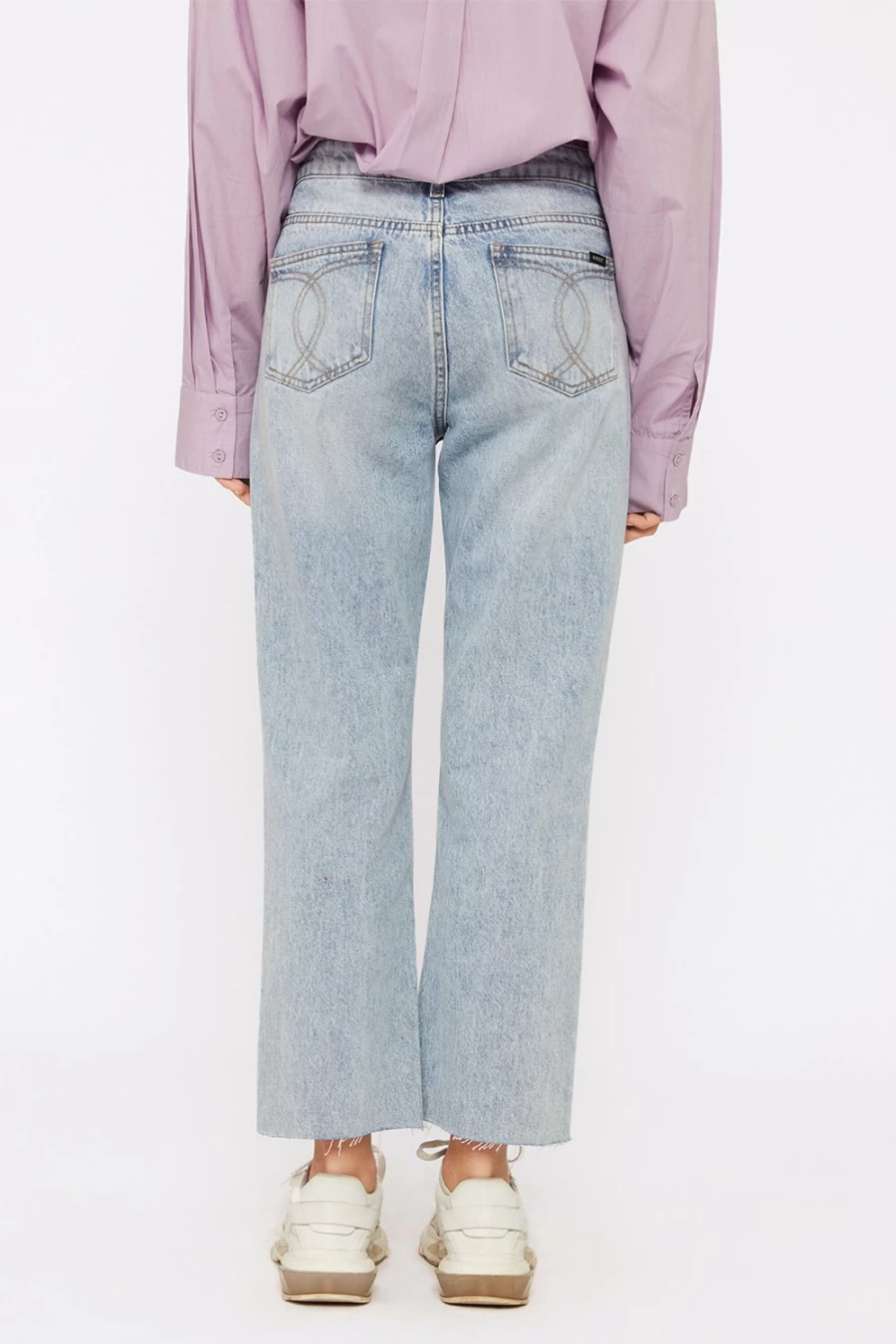Bardot Women's Esther Indigo Mid Rise Straight Leg Jeans