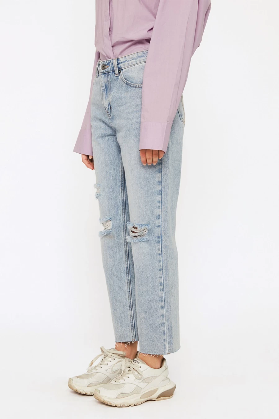 Bardot Women's Esther Indigo Mid Rise Straight Leg Jeans