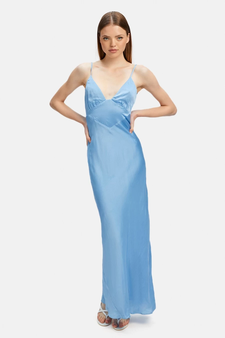 Bardot Women's Blue Bird Wintour Midi Slip Dress
