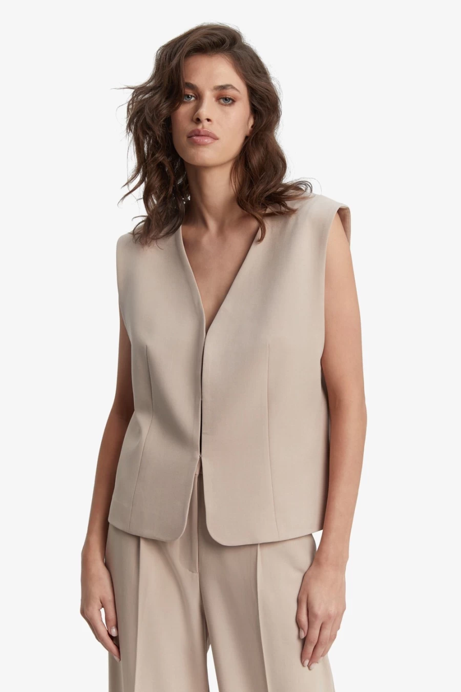 Bardot Women's Sandstone Sloane Longline Vest - Stylish Casual Wear