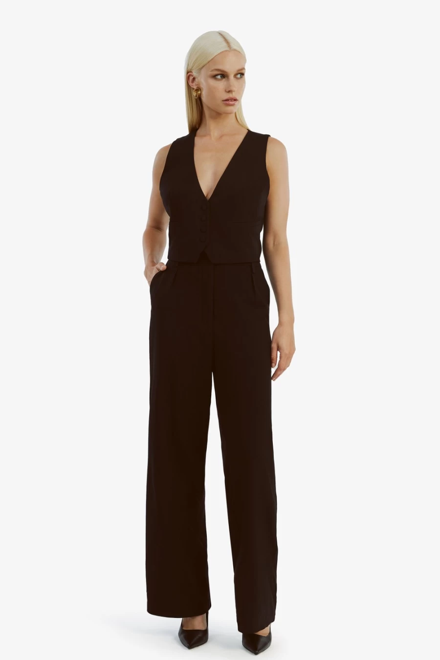Bardot Women's Black Callista Vest - Sleek Sleeveless Layering Piece
