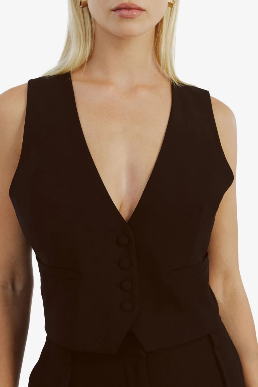 Bardot Women's Black Callista Vest - Sleek Sleeveless Layering Piece