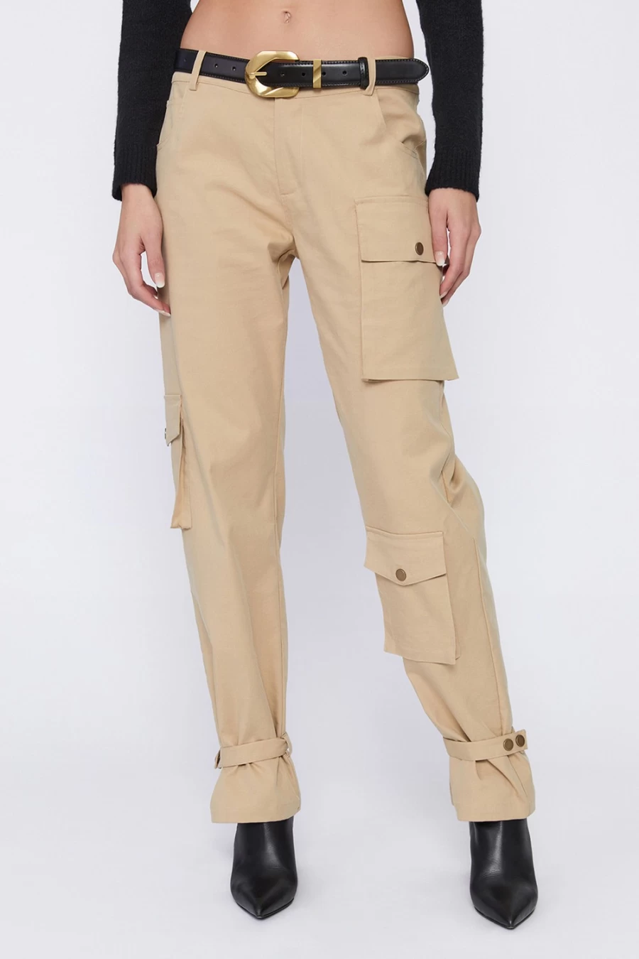 Bardot Women's Charlie Cargo Pants in Tan - Stylish & Functional Cargo Trousers