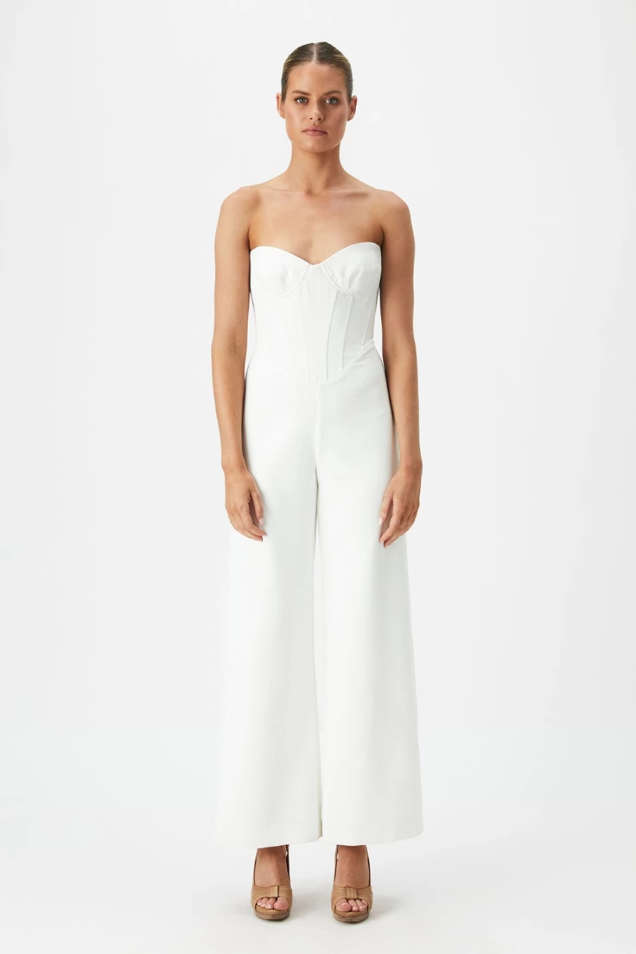 Bardot Women's Ivory Cassian Tailored Pantsuit - Elegant Formal Suit for Women