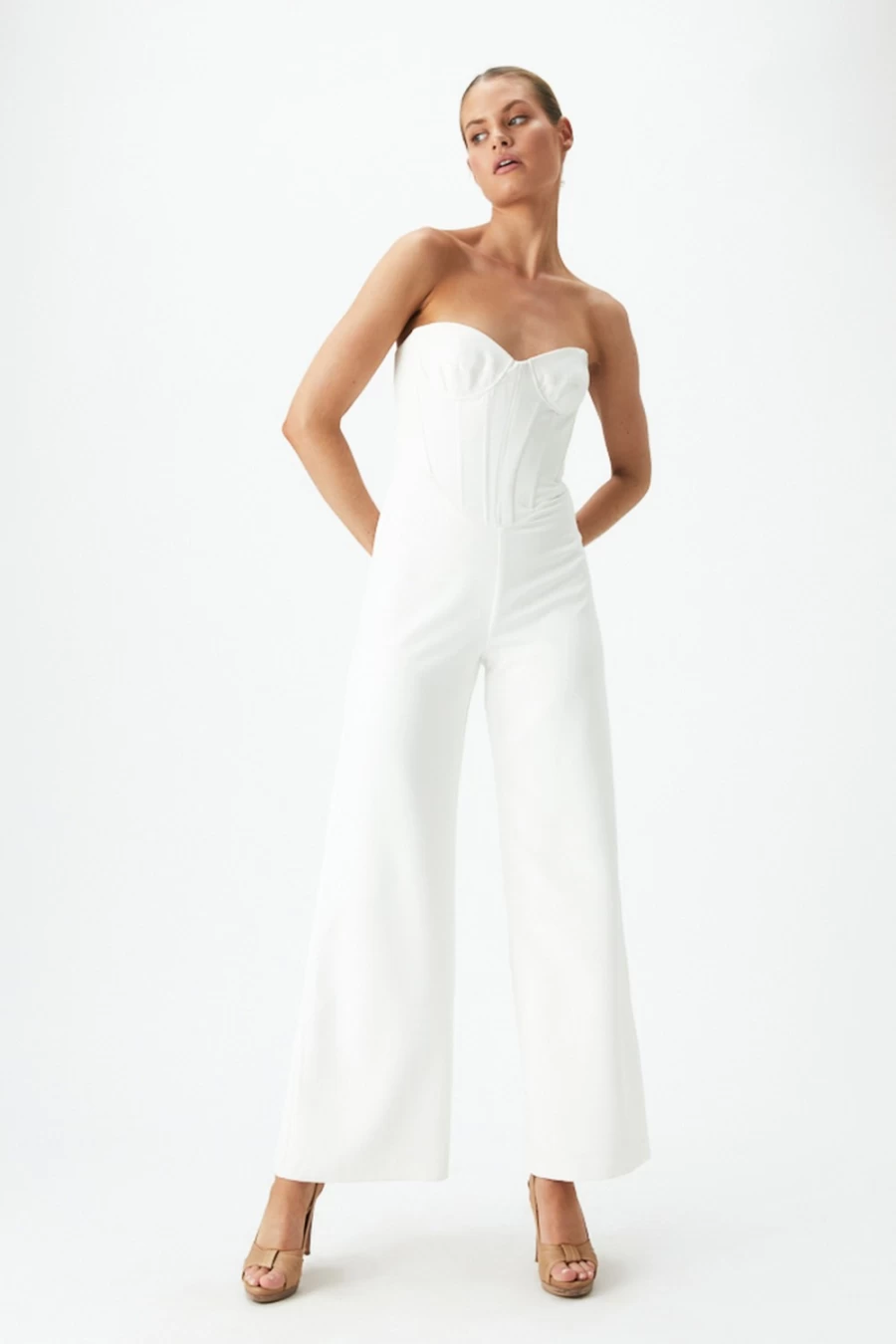 Bardot Women's Ivory Cassian Tailored Pantsuit - Elegant Formal Suit for Women