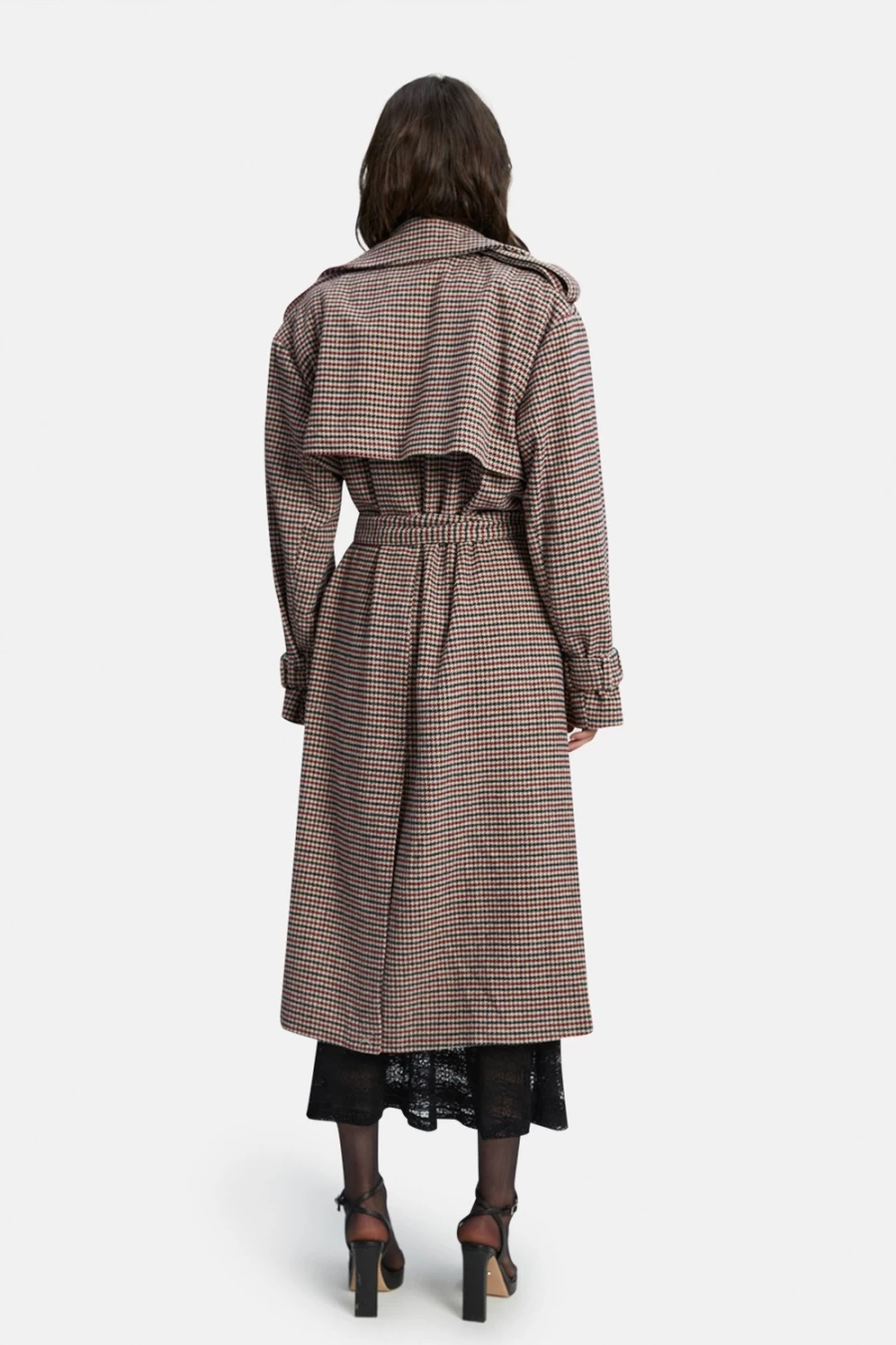 Bardot Women's Burg Check Oversized Trench Coat