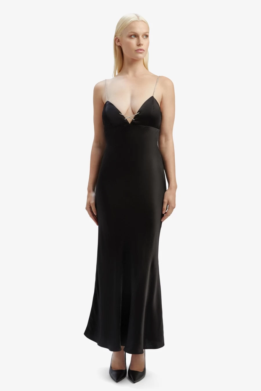 Bardot Women's Black Lili Midi Dress - Elegant Knee-Length Style