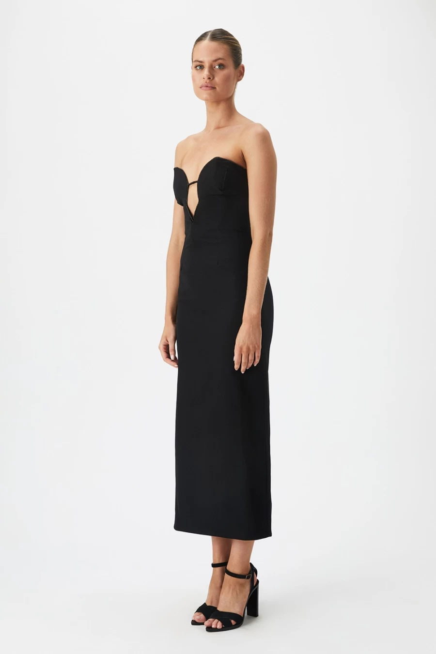 Bardot Women's Lilah Midi Dress in Black - Elegant Knee-Length Dress