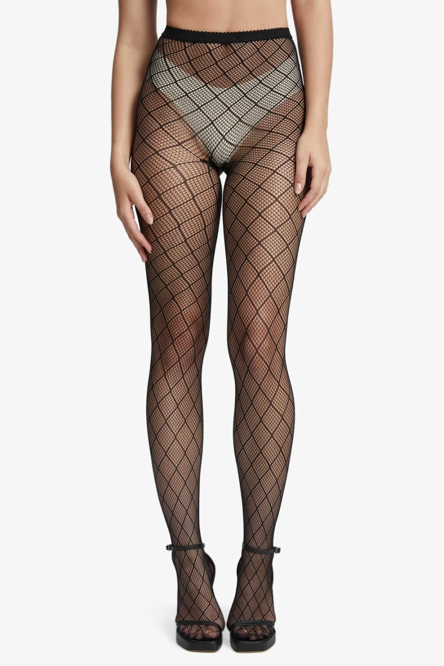 Bardot Women's Black Diamond Fishnet Tights - Stylish & Elegant Net Hosiery