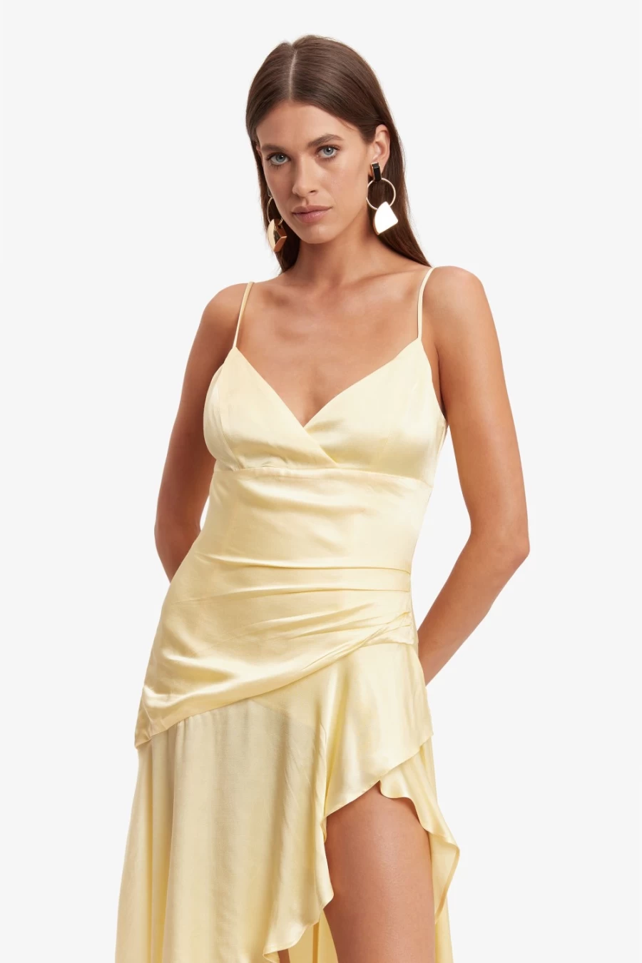 Bardot Women's Sorella Midi Dress in Canary Yellow