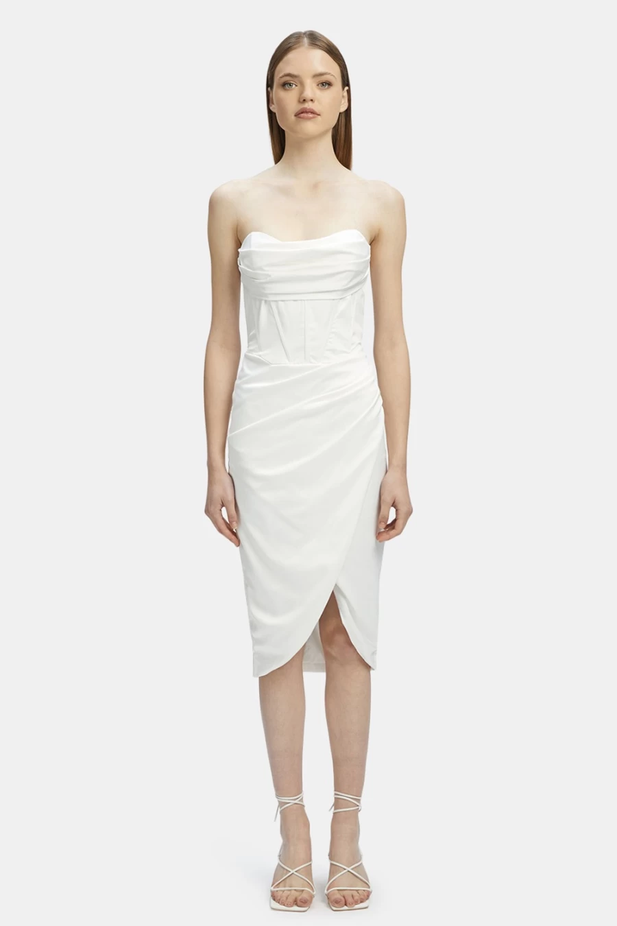 Bardot Women's Jamila Corset Dress in Orchid White - Elegant Bodycon Style