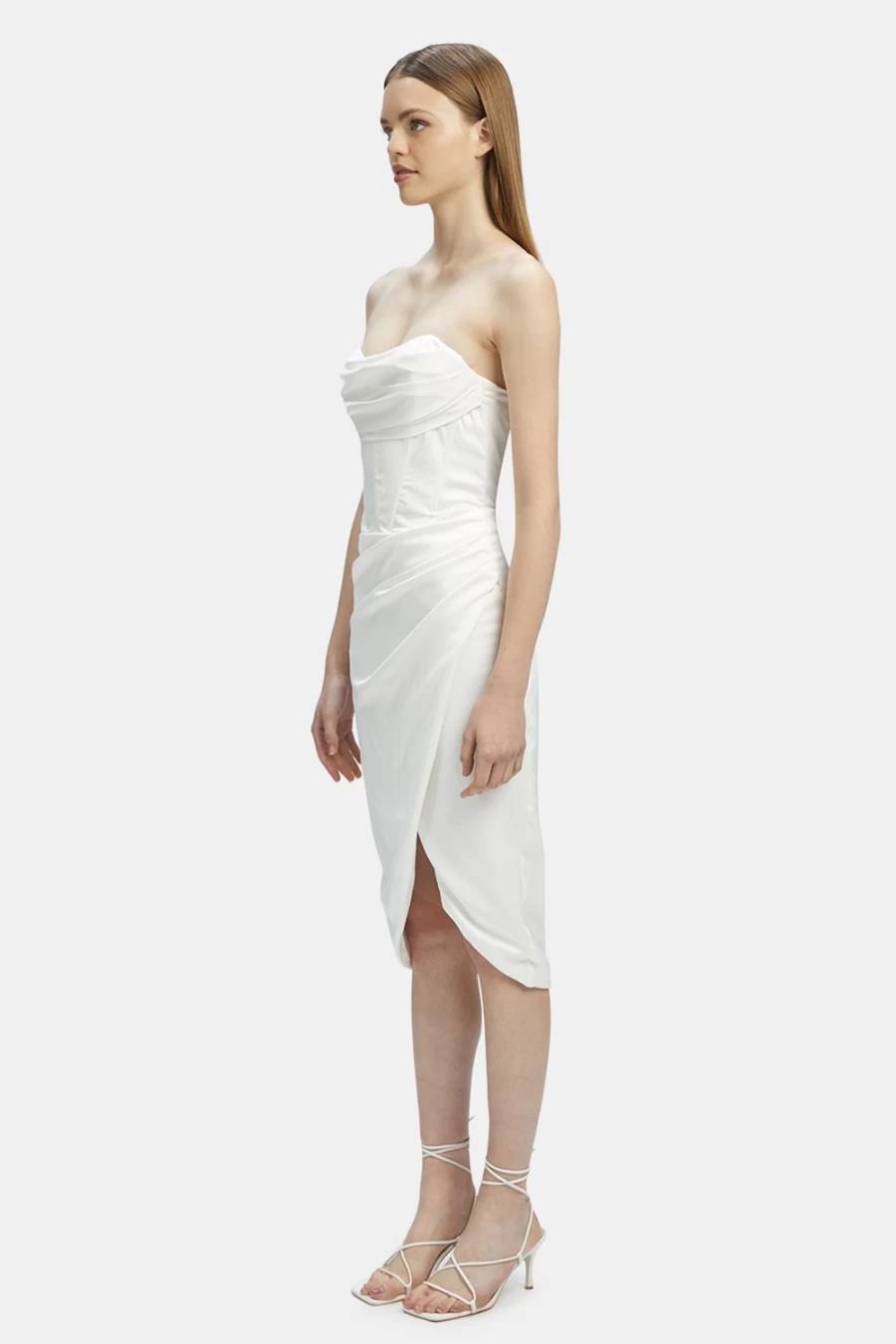 Bardot Women's Jamila Corset Dress in Orchid White - Elegant Bodycon Style