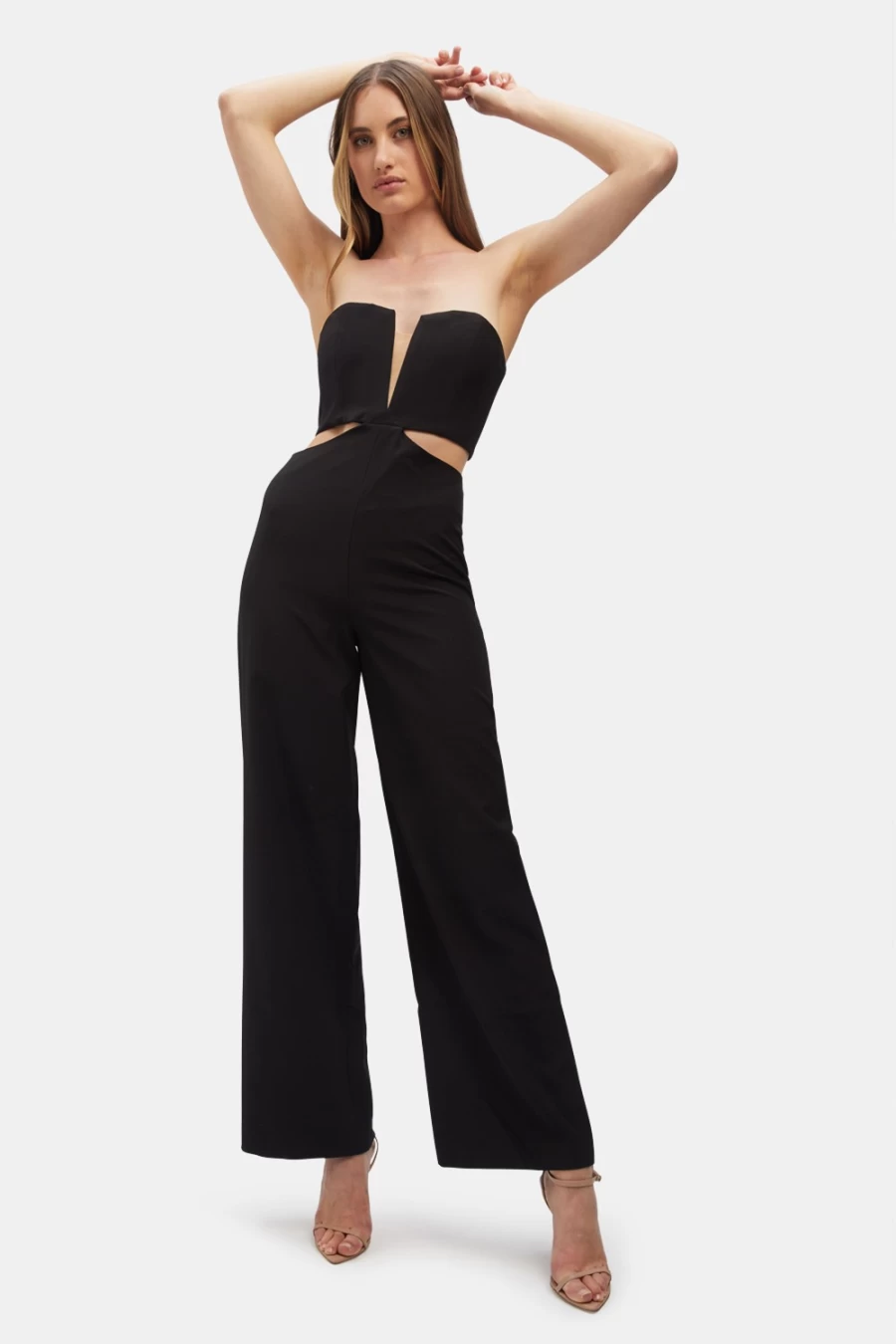 Bardot Women's Black Ambiance Jumpsuit - Elegant One-Piece Romper for Evening Wear