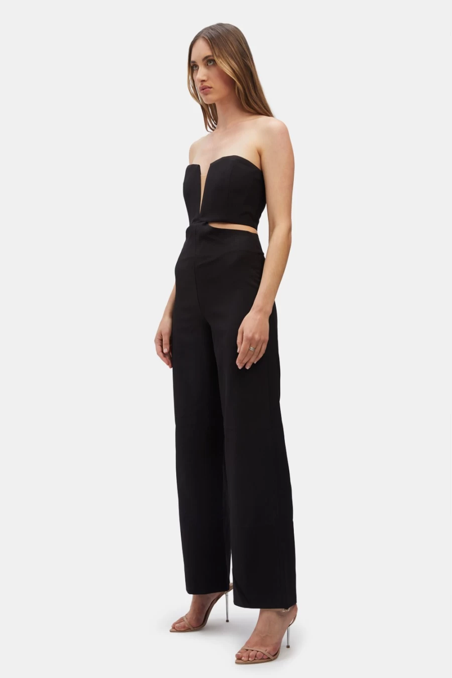 Bardot Women's Black Ambiance Jumpsuit - Elegant One-Piece Romper for Evening Wear